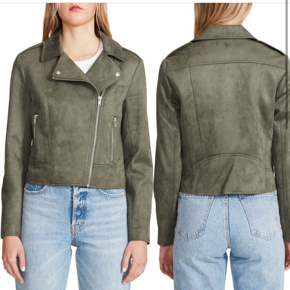 BB Dakota by Steve Madden Olive Moto Jacket